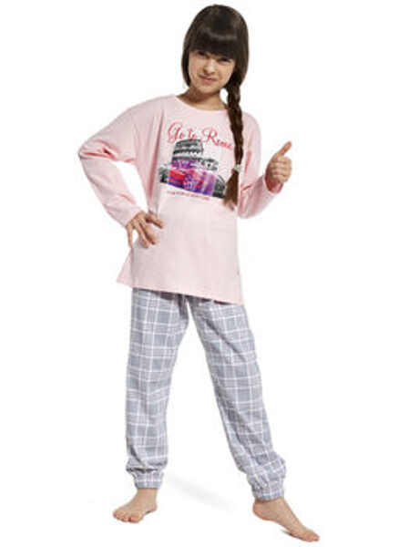 Pidžama meitenei ar garām biksēm Cornette 534/81 "GO TO ROMA"