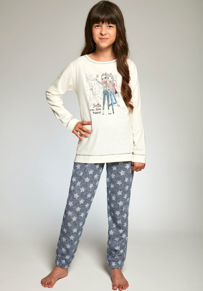 Pidžama meitenei ar garām biksēm Cornette 781/88 "SELFIE"