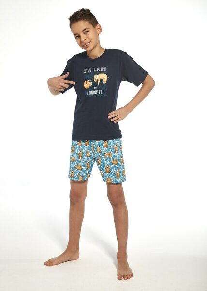Pidžama zēnam ar šortiem Cornette 789/75 "I'm Lazy" 